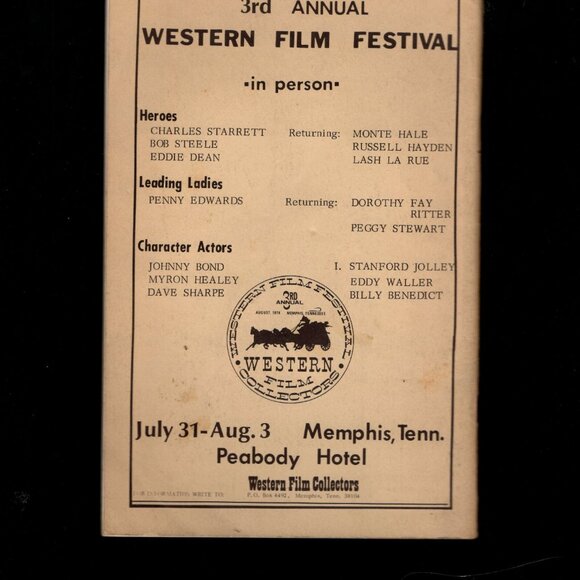Western Film Collector Magazines & Film Festival Programs Lot of 3 - Picture 6 of 6